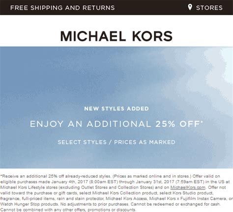 michael kors промокод|michael kors coupons for women.